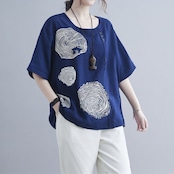 木目調プリントフロントボタン シャツ 30221