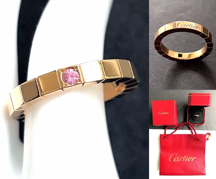 CARTIER / カルティエ K18 PG 750 ラニエールリング 1P ピンクサファイア ピンクゴールド 指輪 11号