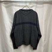 croft & barrow リブ編み コットン ニット プルオーバー L
