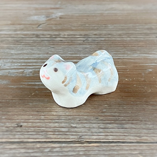 ねこ箸置き（立体）　サバトラ