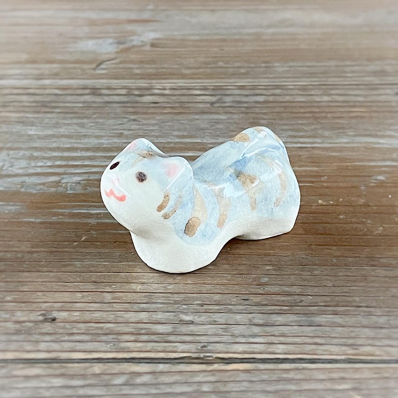 ねこ箸置き（立体）　サバトラ