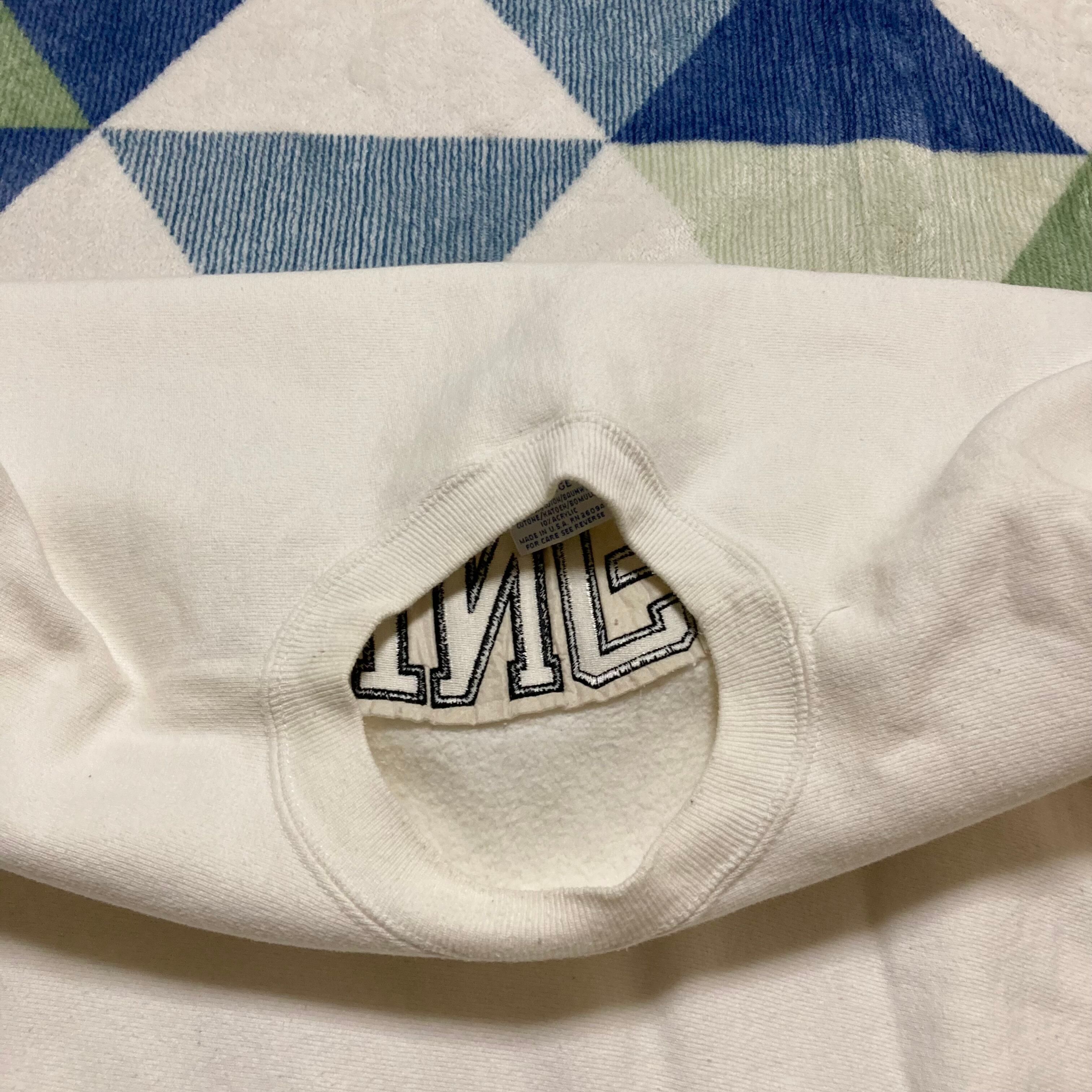 90s Champion KINGS POINT リバースウィーブ 刺繍タグ 白