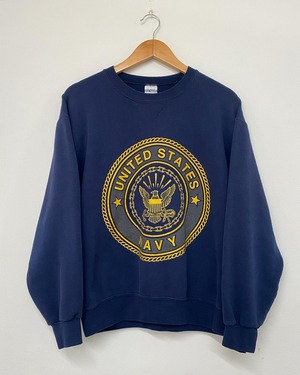 90sU.S.NAVY Original M.J.Soffe Print Crewneck Sweater/L