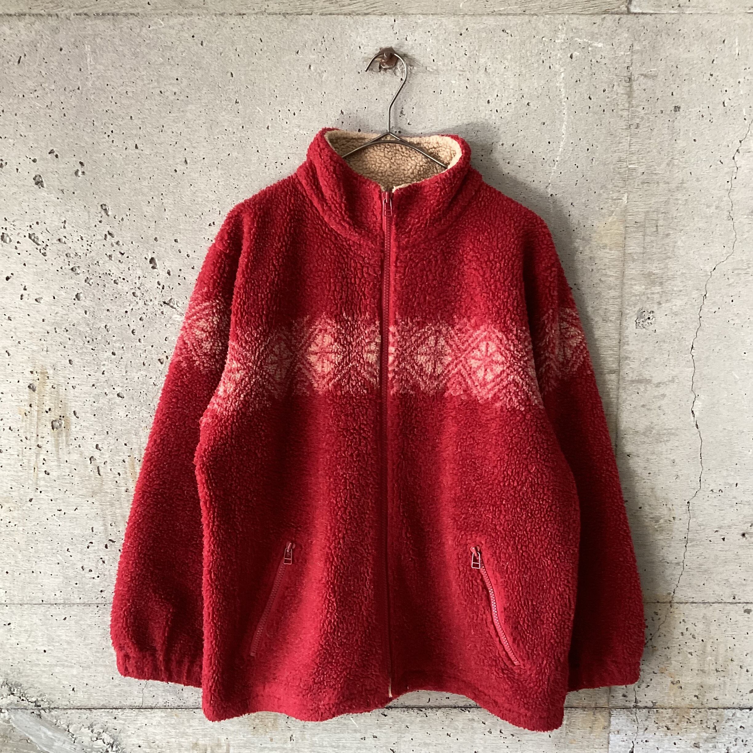 Snow pattern fleece jacket