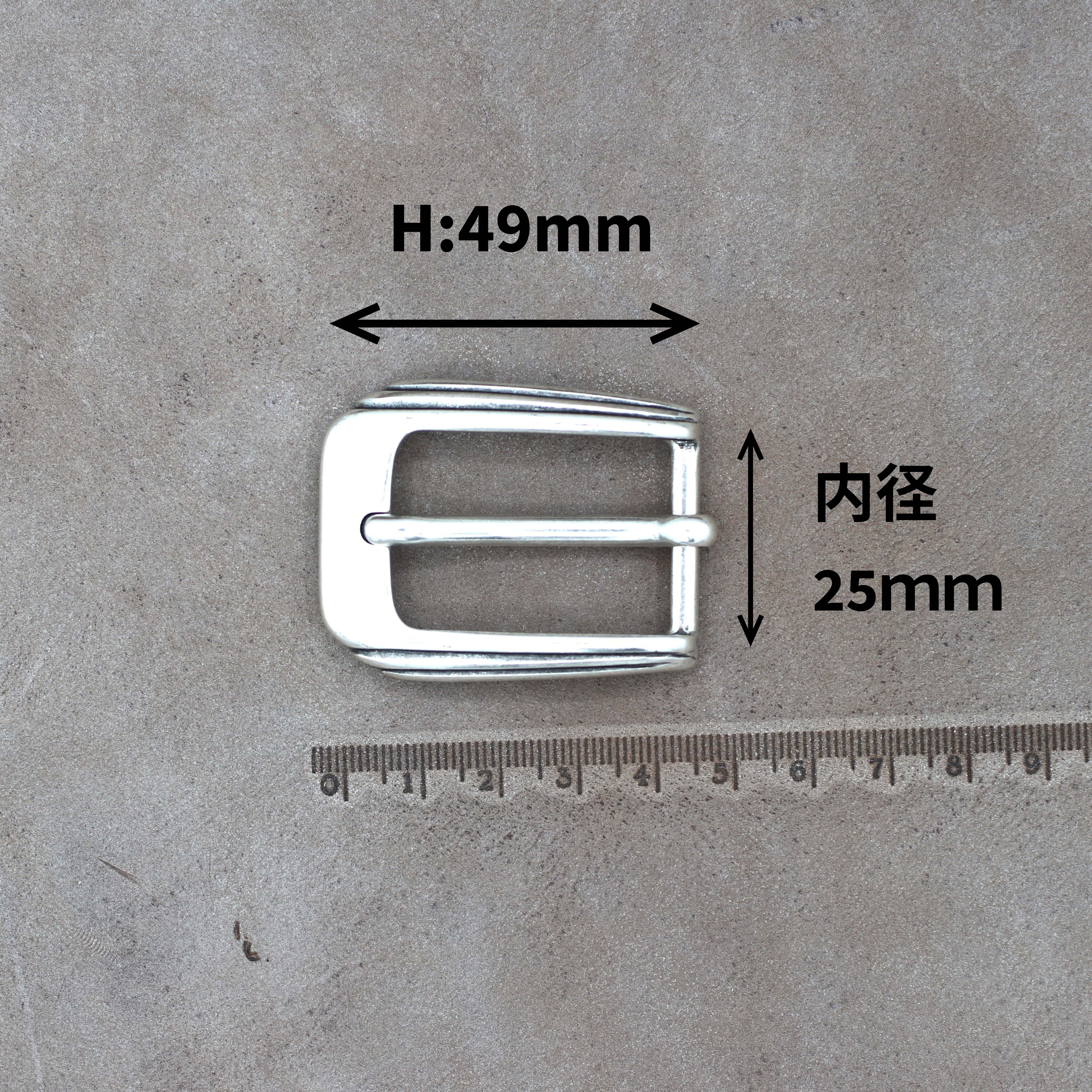 38231D】イタリア製 バックル 25mm幅 カジュアルベルト用 尾錠 装飾