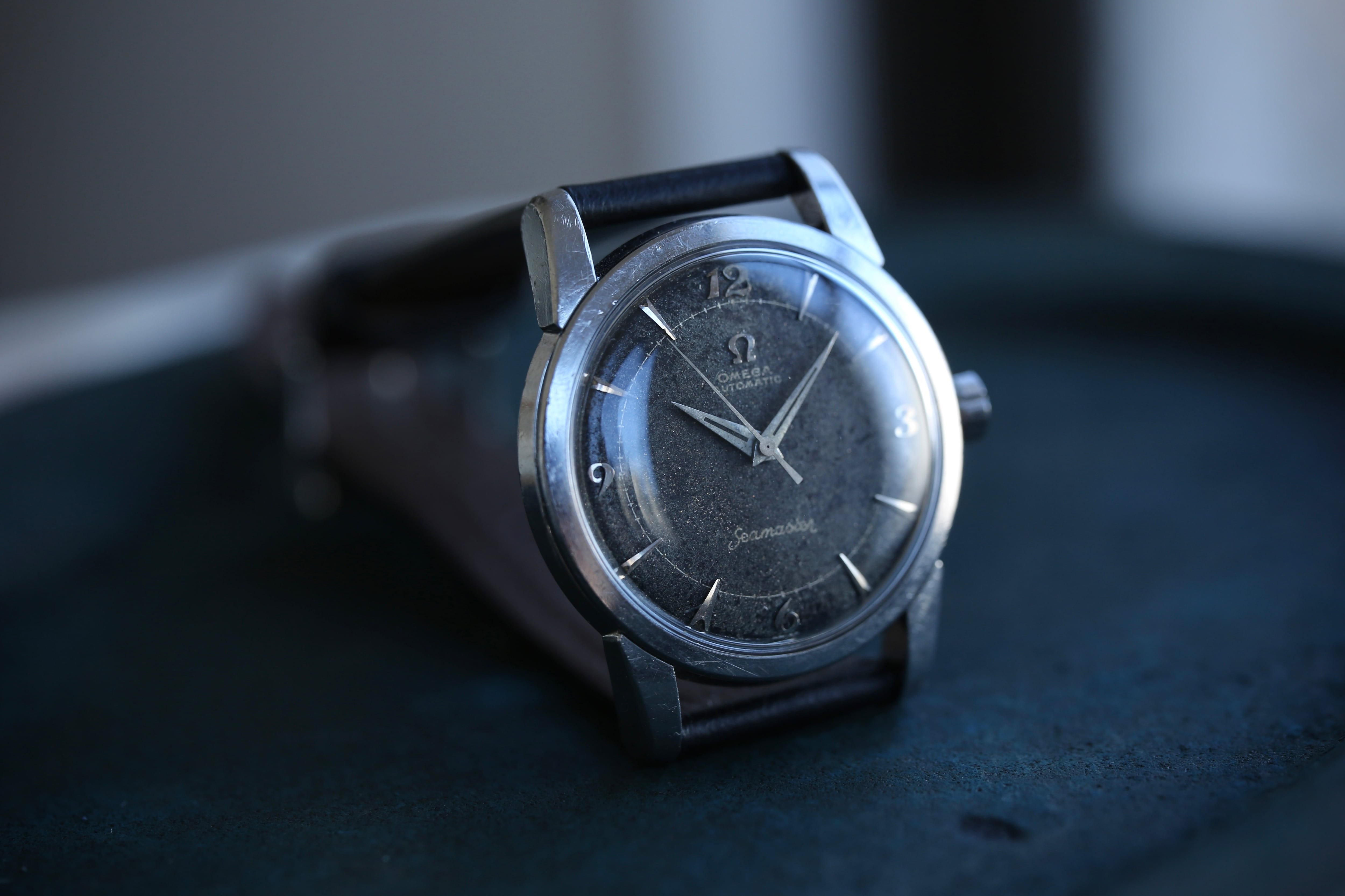 OMEGA】 1955年製 オメガ シーマスター 3rd ブラックミラーダイヤル