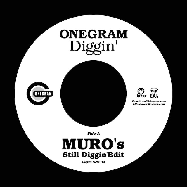 ONEGRAM「Diggin' (MURO's Still Diggin' Edit)」アナログ盤（7インチ）