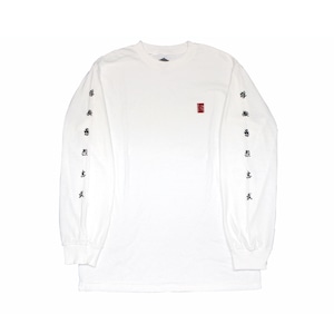 FLOWGRESSIVE FG KANJI L/S TEE BY KIZAN WHITE