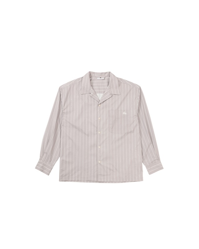 【SUNS】PIN STRIPE OPEN COLLAR LONG SLEEVE SHIRTS［RSS026］