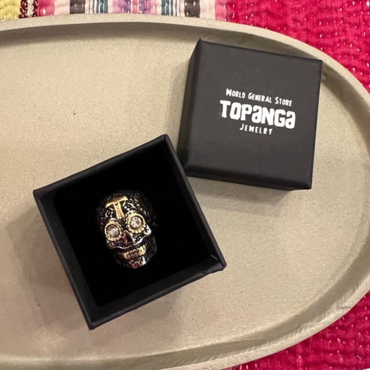 TOPANGA Jewelry Cross Skull Ring　Size 14 1７ 19 22 23  クロススカルリング　指輪　リング　クロス　スカル　骸骨