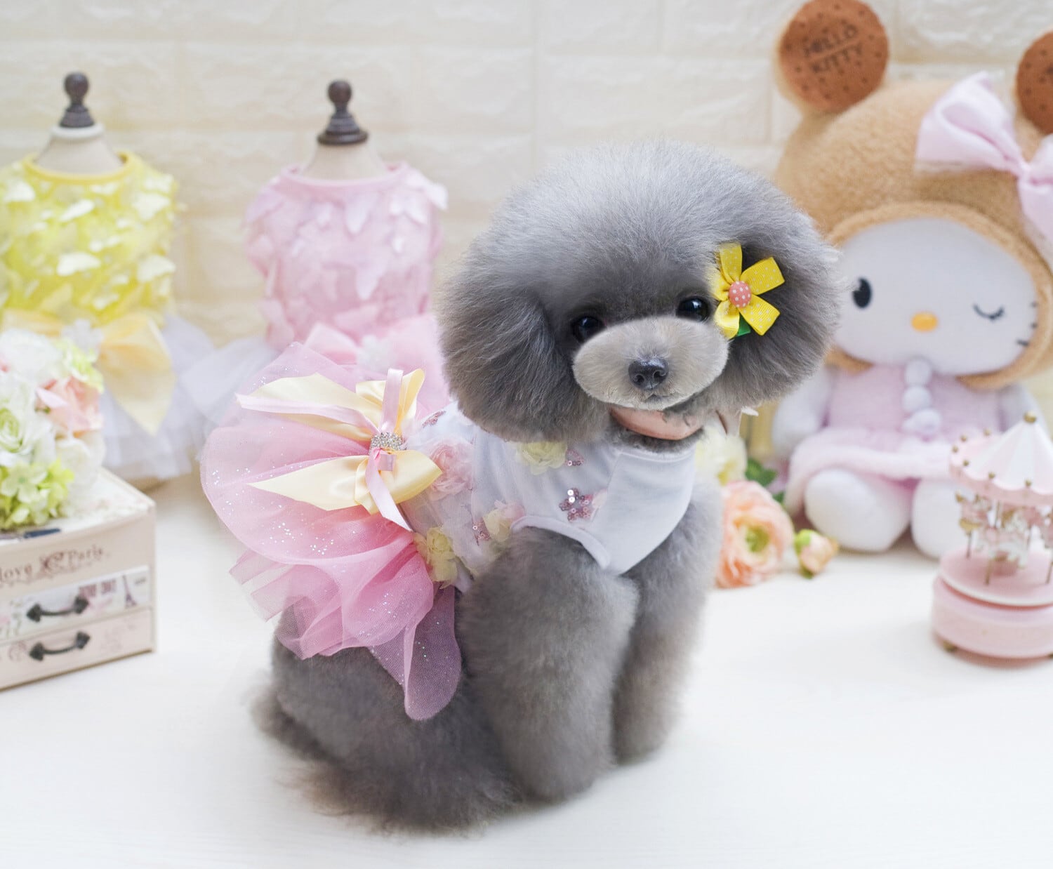 すぐにお届け！】チュールドレス ワンピース 犬服 ペット服 ドッグ