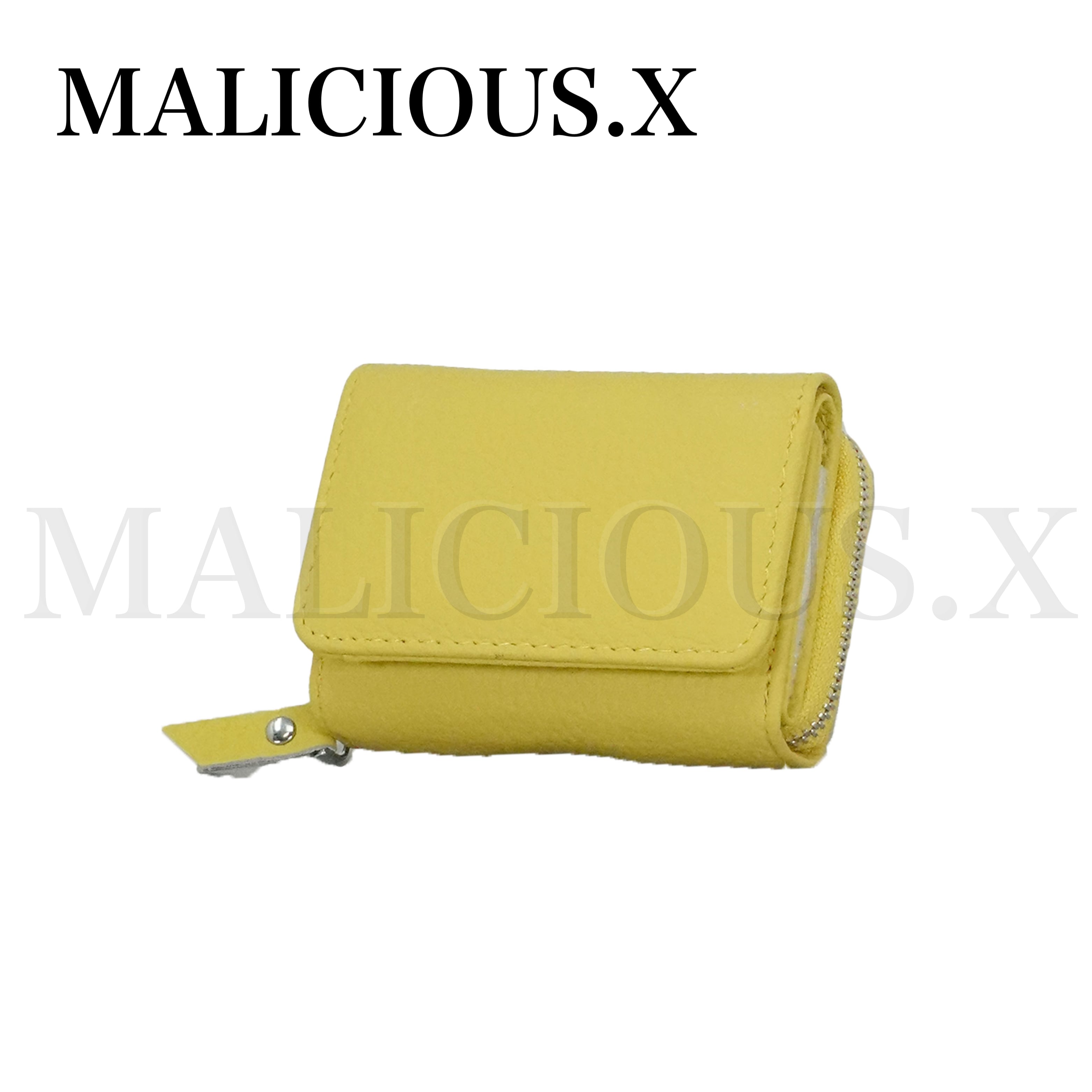 Heart Eye Tri-folding mini wallet(Yellow) / Blue | MALICIOUS.X