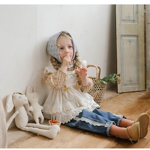 「予約販売」秋フリル付きジンズ