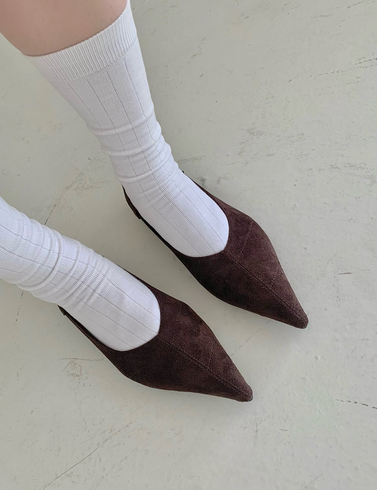 【新作5%OFF・3日間】Sharp Flat Shoes_2colors