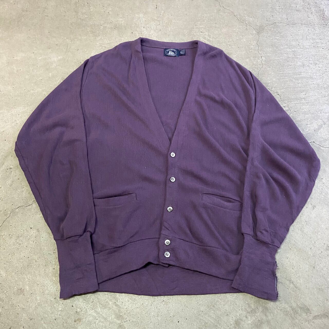 90年代 USA製 ATLANTIC TRADERS アクリルニットカーディガン メンズXL 