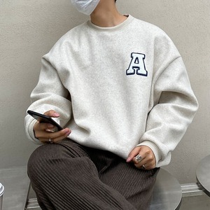 【韓国メンズファッション】 BW090 カジュアル アルファベット ロゴ トレーナー