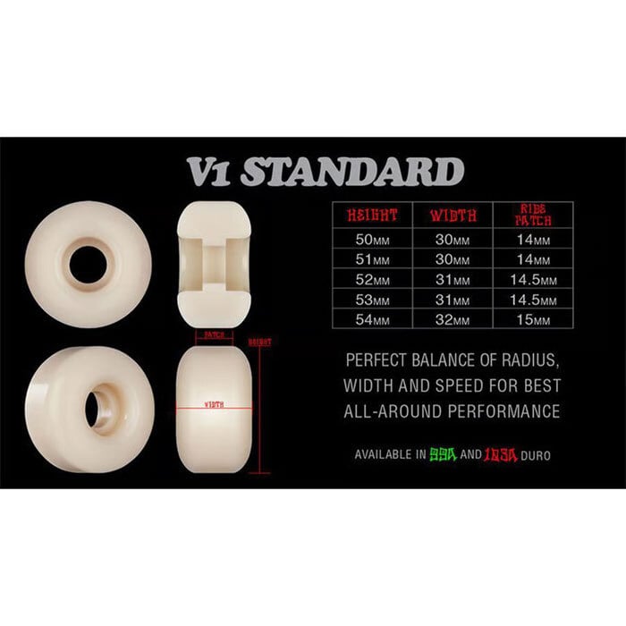 BONES ハード ウィール ボーンズ スケボー STF STANDARD V1 52 54mm