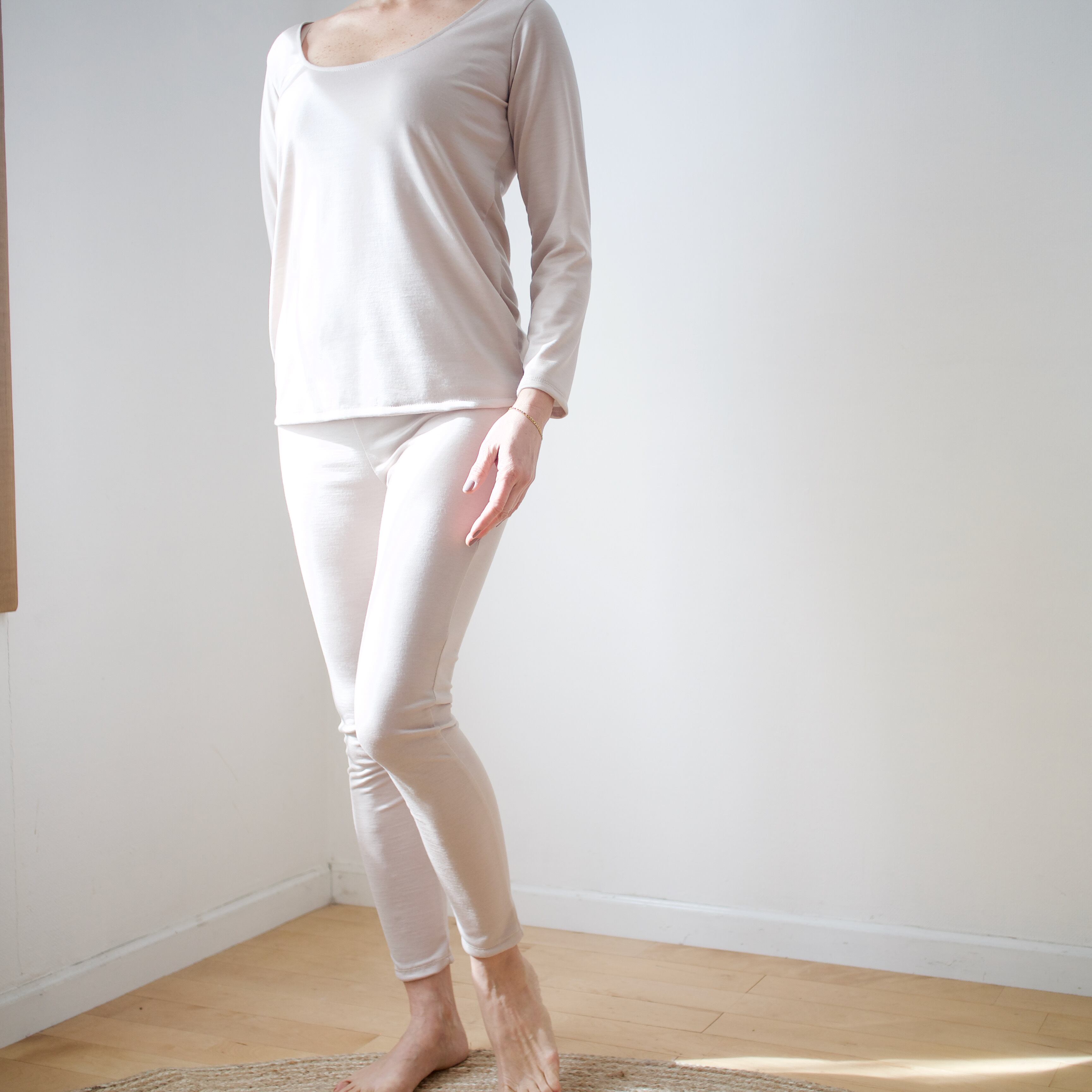 メリノウールインナー <レギンス> ライトベージュ