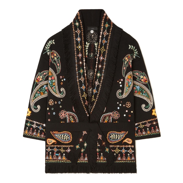 ALANUI　INNER ENERGY   CARDIGAN　BLACK MULTI