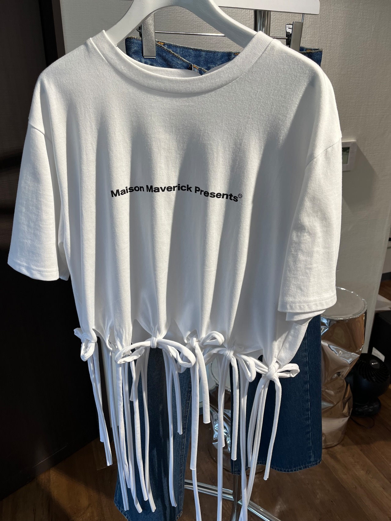 メゾンマヴェリックプレゼンツ　MAISONMAVERICKPRESENTS 　　フリンジリボンTee