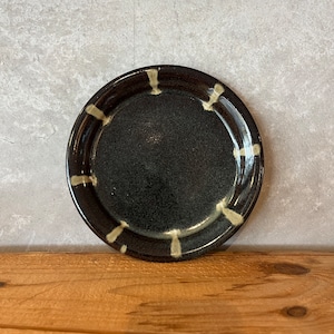 小代本谷ちひろ窯 6寸皿 青小代