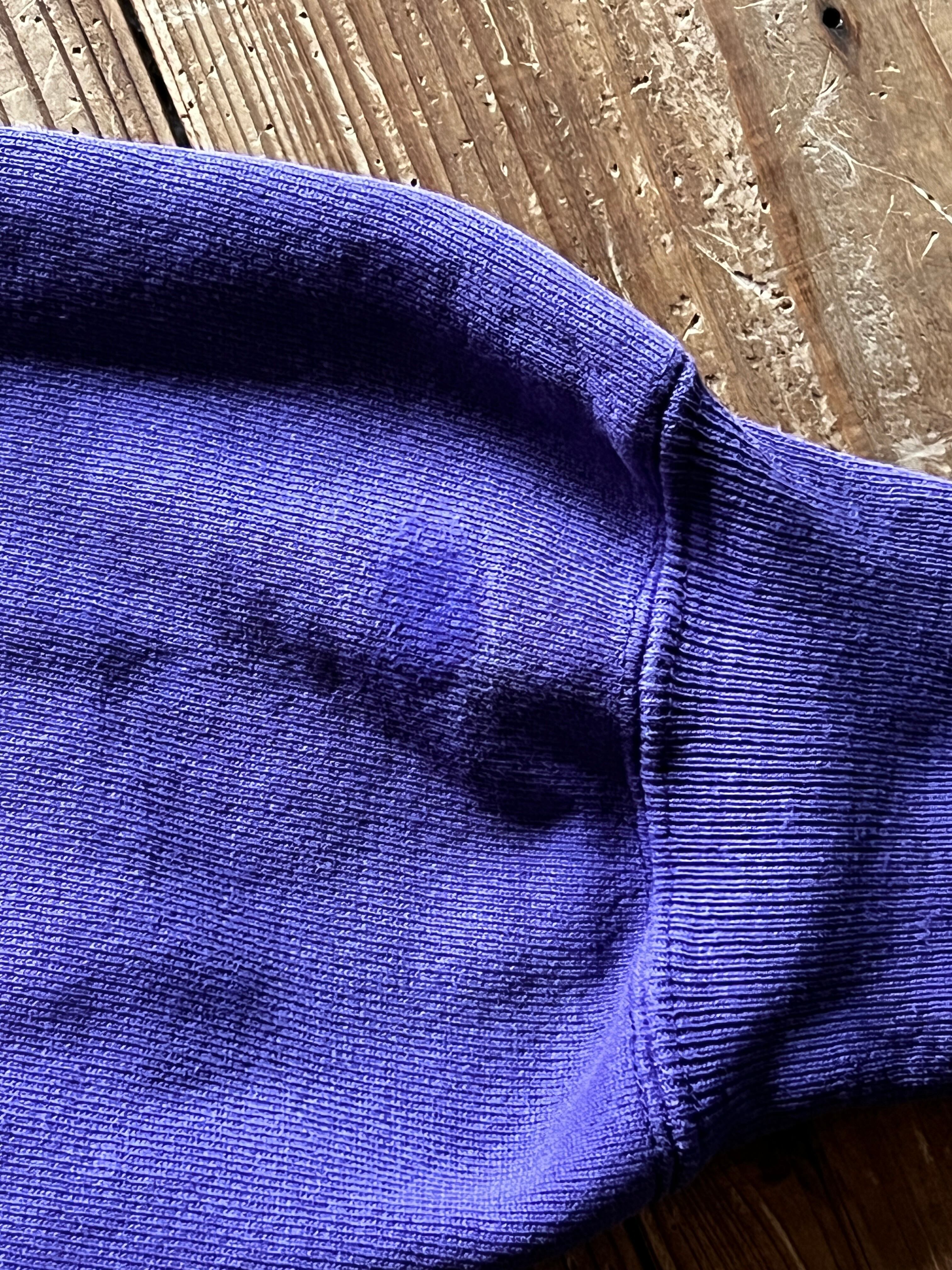 90's 刺繍タグ チャンピオンRW 無地 グレープ 表記(XL) USA製