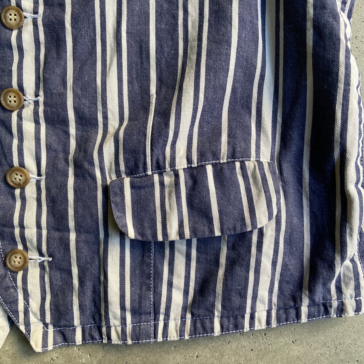 90年代 OLD GAP オールドギャップ ストライプ デニムベスト ジレ