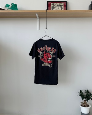 -LUCKY 13- Vintage 90-00s Red Devil Print T-Shirt