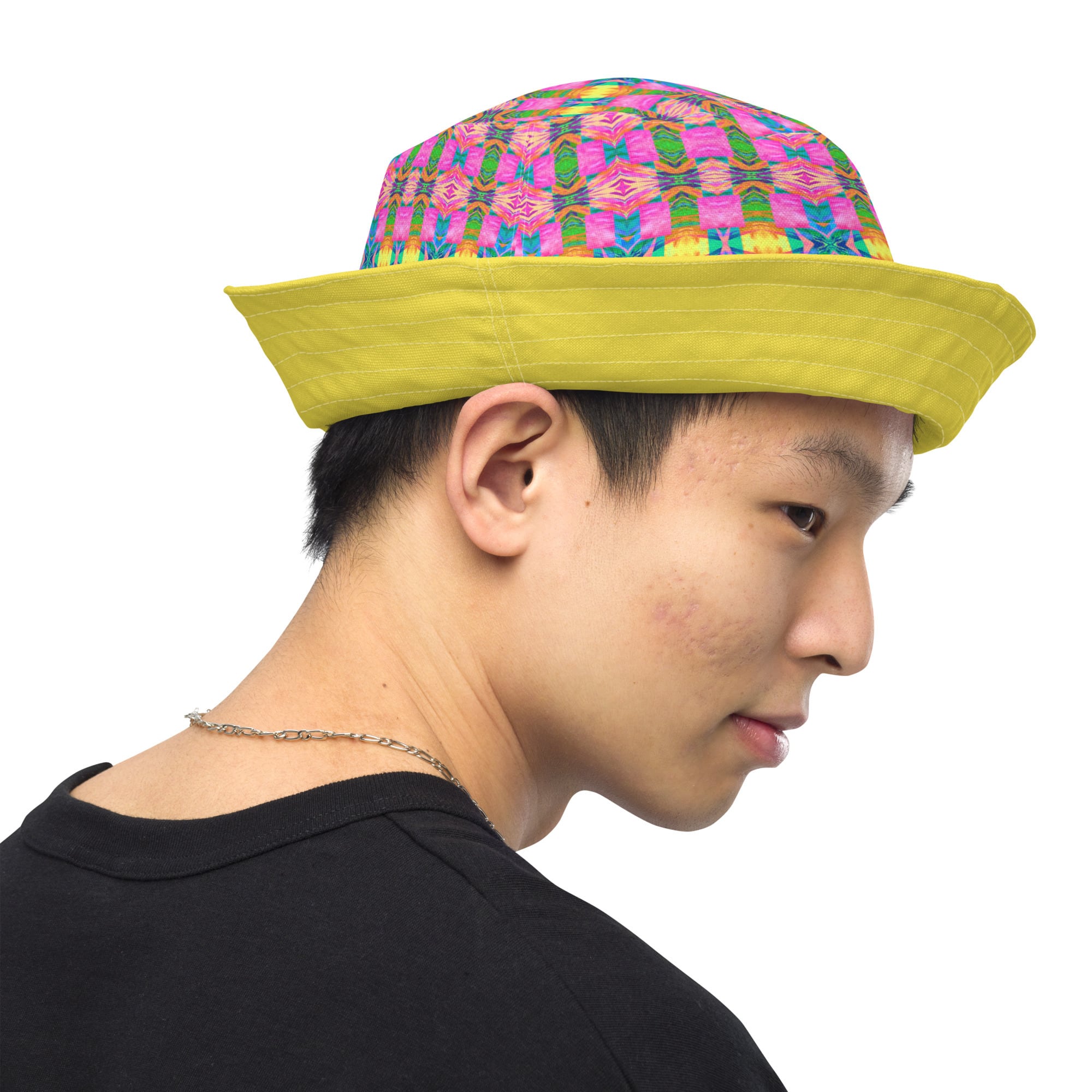 リバーシブルバケットハット/作品《今朝の空:カレイドスコープ20210603B》