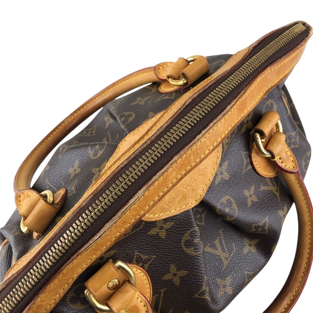 LOUIS VUITTON ルイヴィトン モノグラム ハンドバッグ ブラウン PVC レザー ティヴォリ  vintage ヴィンテージ オールド v3t8ju