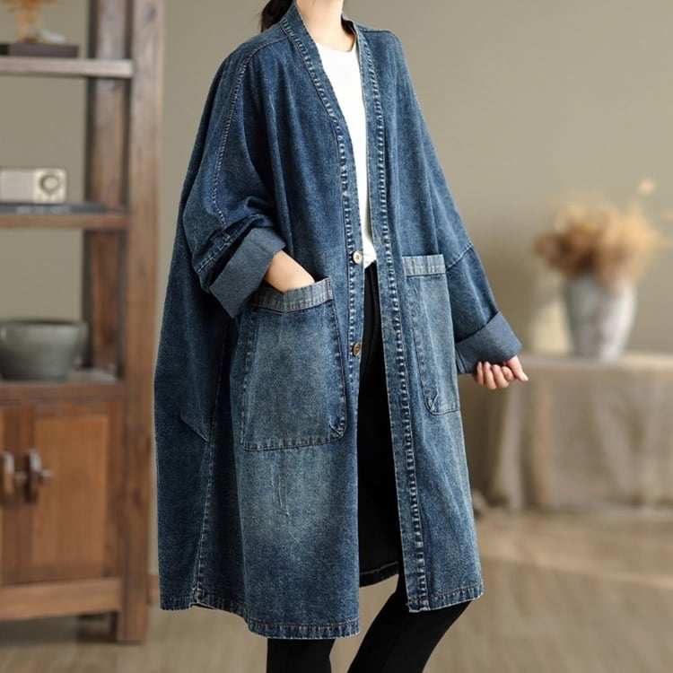 デニムロングガウンコート11089 | さらり＊ふわり