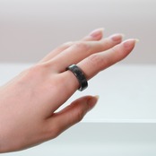 【16号】black Flat band 翡翠くり抜きリング A貨翡翠 jd_rg2380