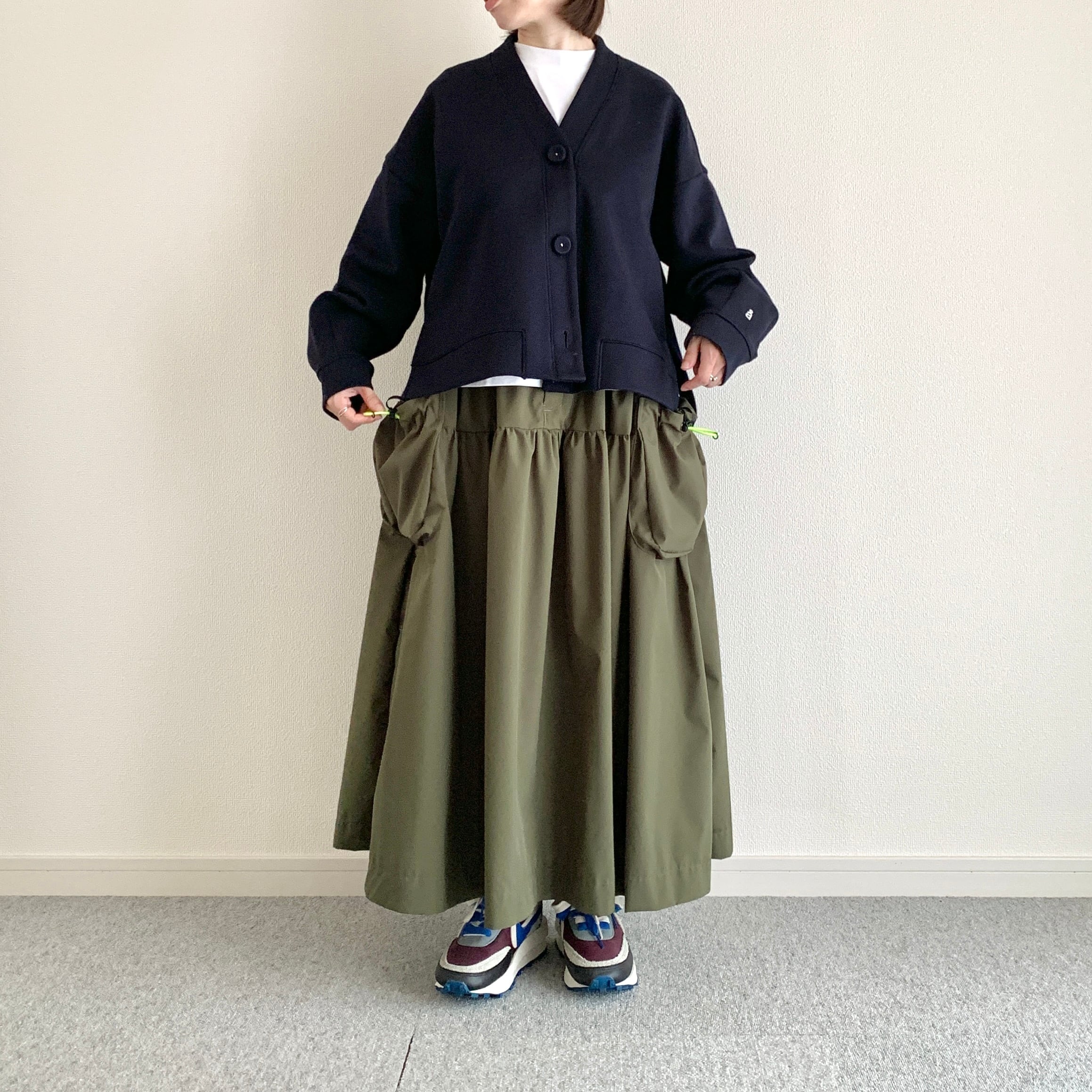 nancoinancoi solotex pocket skirt / khaki | portsidelaboratory STORE