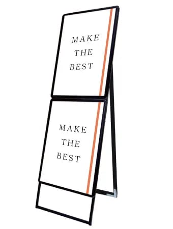 ポスターグリップスタンド看板コンビ(屋内用) A2A2片面ブラック