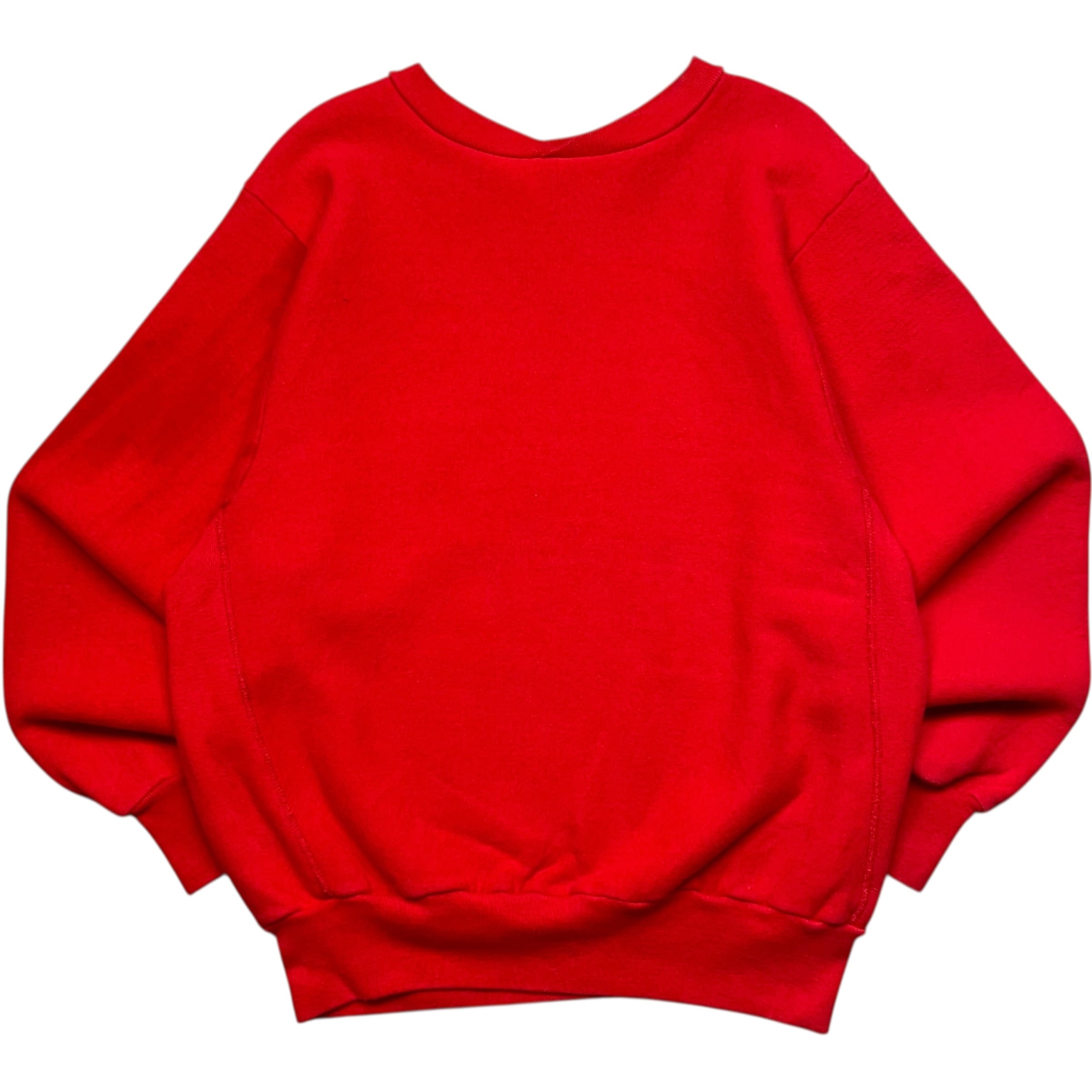 《L》 Hanes ヘインズ スウェット 無地 リバースウィーブ型 レッド no.9431