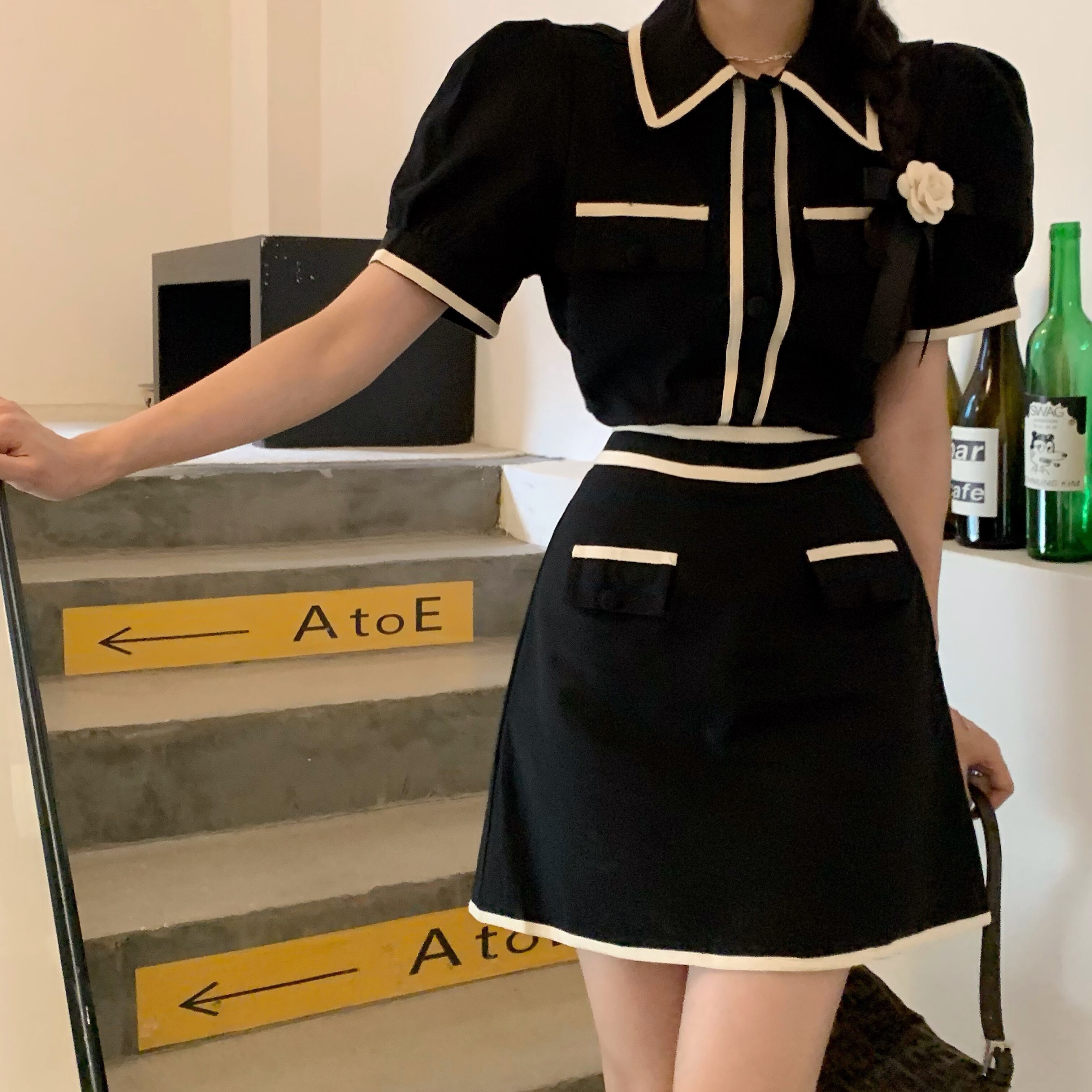 レディースサマースタイルシャツ ハイウェストウェストスカート 夏物 ドラファッションホール8309076778