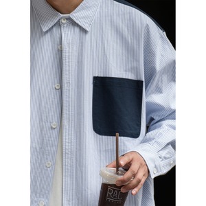 BatterUp Back Authority Switching Stripe Shirt （バックオーソリティ スイッチング ストライプシャツ）