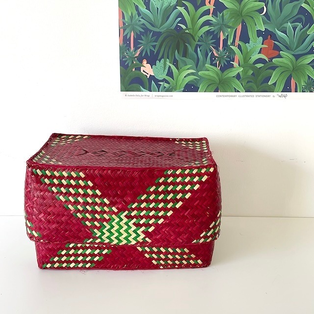 Rectangular colourful basket M w27.5cm×16cm×h17.5cm