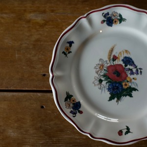 SARREGUEMINES  Plate / サルグミンヌ プレート【C】〈 フランス食器・皿・花リム・フランスアンティーク・アンティークプレート・ブロカント・ヴィンテージ 〉113144