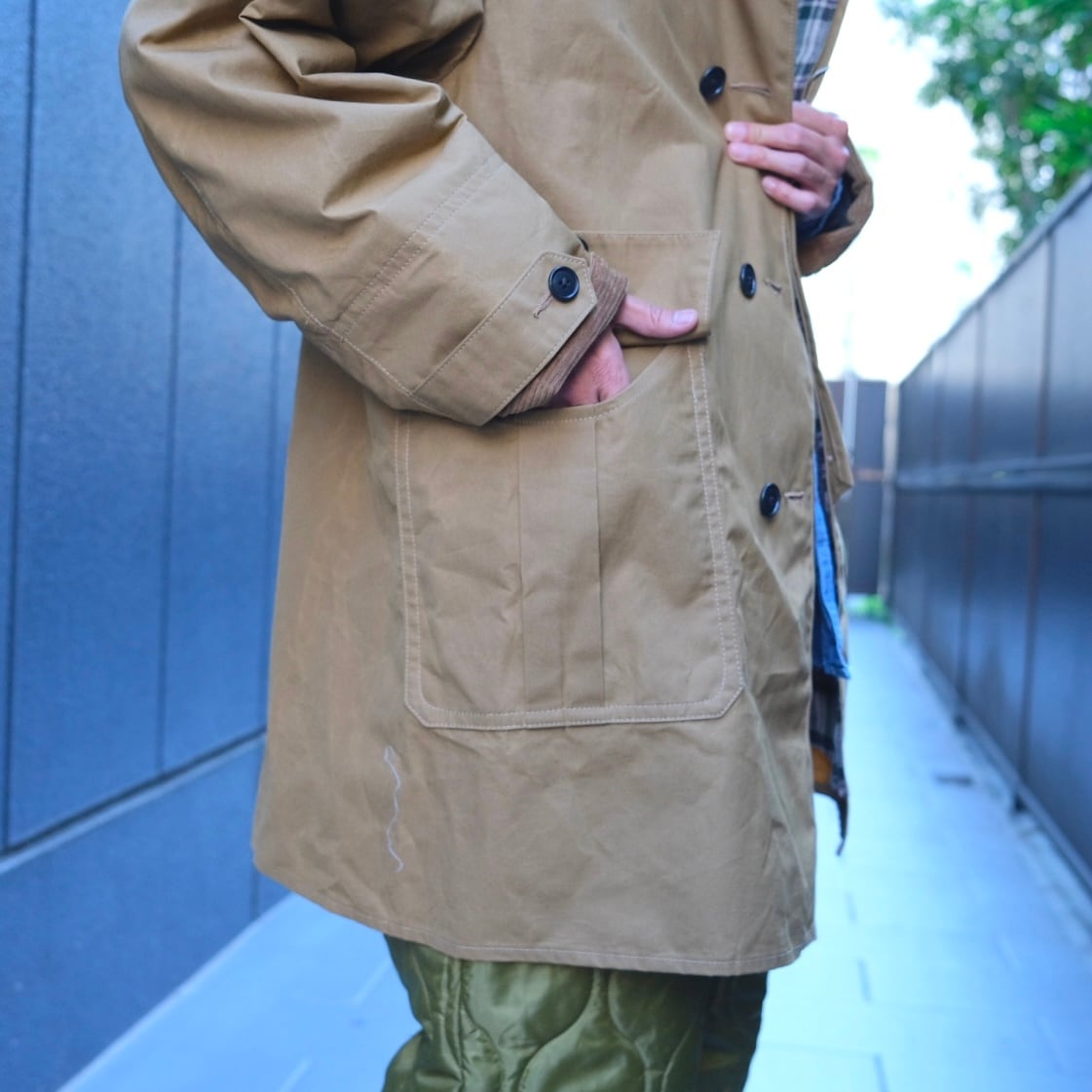 KENNETH FIELD(ケネスフィールド) /MAX PROOF COAT BM WAX-KHAKI-(52