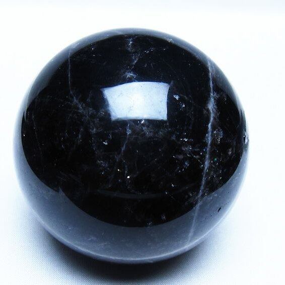 モリオン 黒水晶 丸玉 78mm スフィア 一点物 151-9240