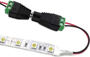 5.5mm x 2.1mm DC 12V電源アダプタクイックコネクタ【オス10＋メス10】 ネジ端子アダプタ CCTVカメラLEDテープライト用DCジャック変換プラグ