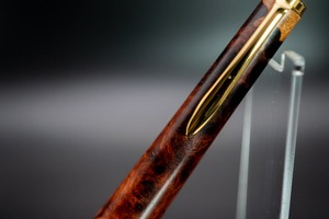 【朱色の銘木】 本花梨紅白 極上 gold MP