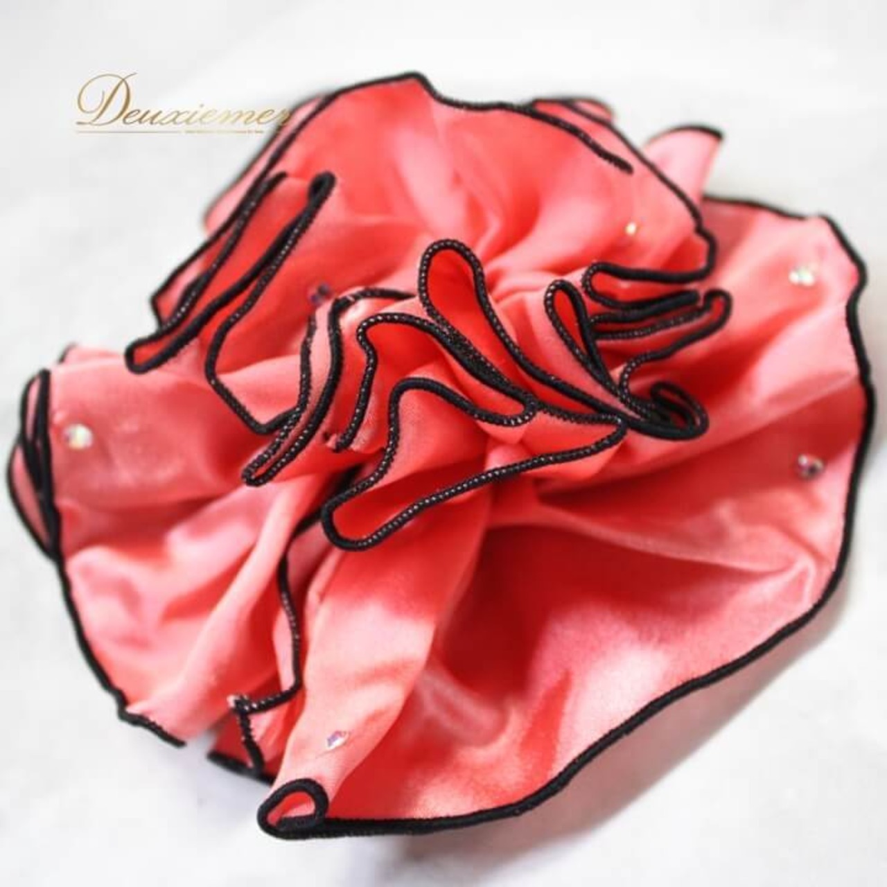 社交ダンス 衣装 スタンダード スカート レッスンウェア レディース オールシーズン Sanline サンリーヌ 黒 ピンク系 ブラック系 ラインストーン レース バイカラー 社交ダンス スカート おしゃれ バイカラー ピンク ブラック 光るラインストーン