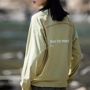 セットインスリーブラウンドネックシャツ J0019