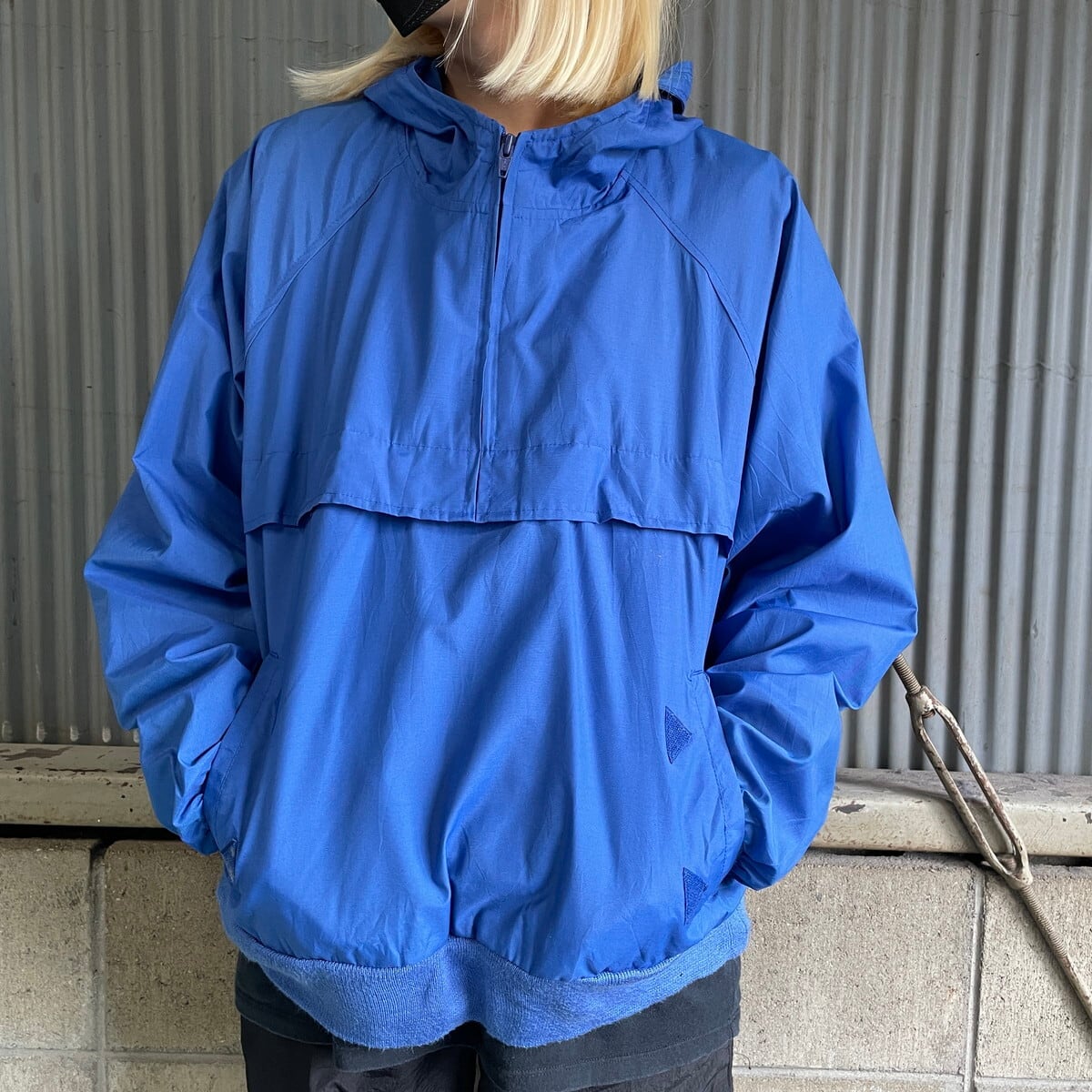 80s eddie bauer　アノラックパーカー　ブルー