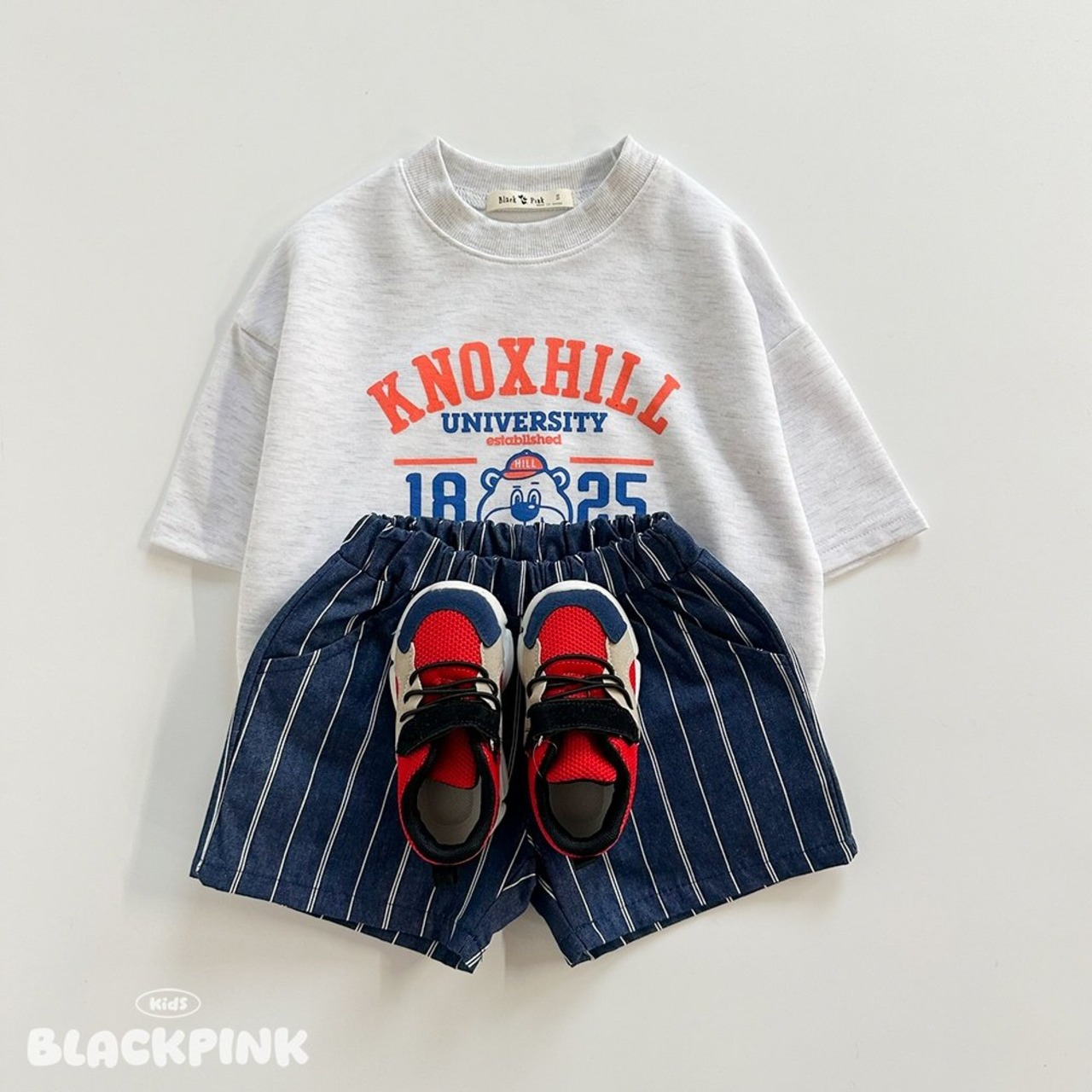 [BLACKPINK] Bear short-sleeve sweatshirt (2XL) / [블랙핑크] 베어반팔맨투맨 (2XL)
