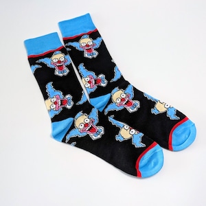 ♧【 crew socks / クルーソックス 】『 The Simpsons / シンプソンズ / クラスティー・ザ・クラウン 』 靴下 / ソックス〚アメリカン雑貨 アメトイ〛
