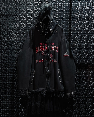 【ÆIEM】MOTHER COMPLEX “PUNK FUNERAL FOOTBALL” Mohawk Studded Hoodie Dress