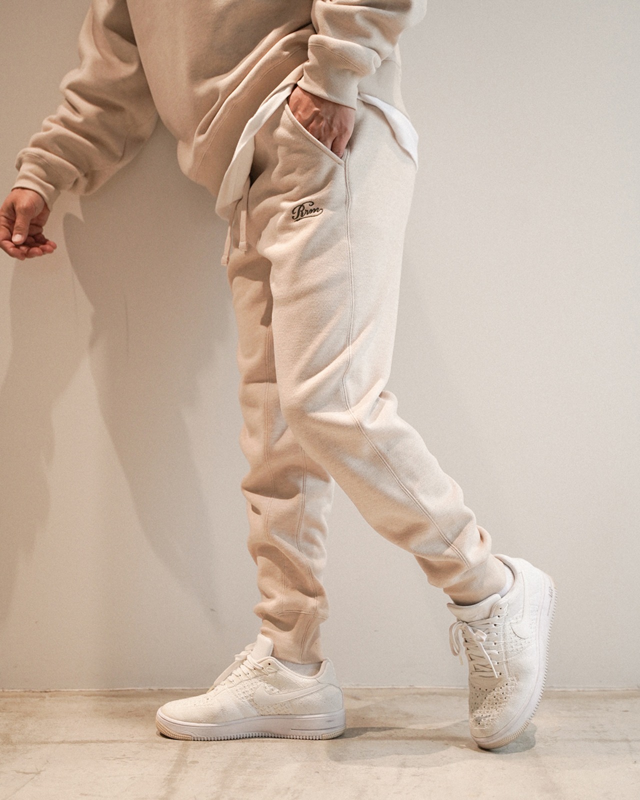 【#Re:room】WOOL BLEND HERRINGBONE SWEAT PANTS［REP311］